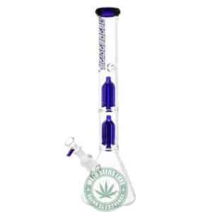 Beaker 6-Arm Double Perc Blau