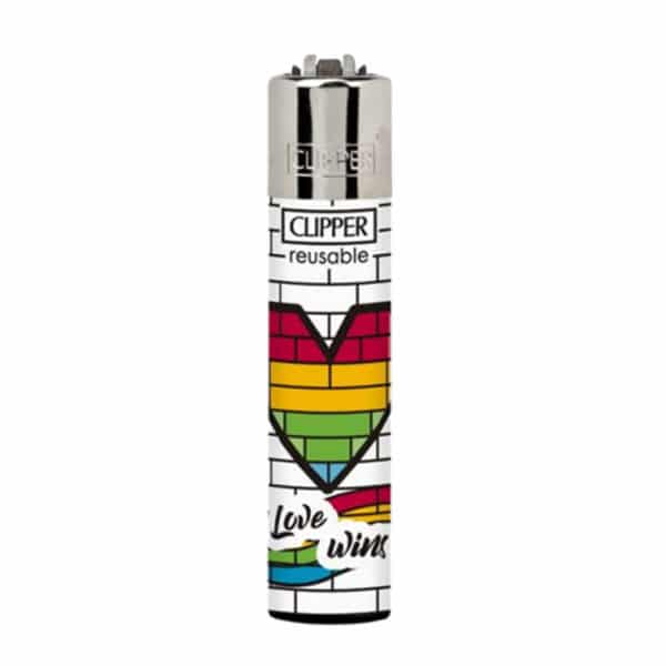 Briquet Clipper Pride Rainbow Love Wins