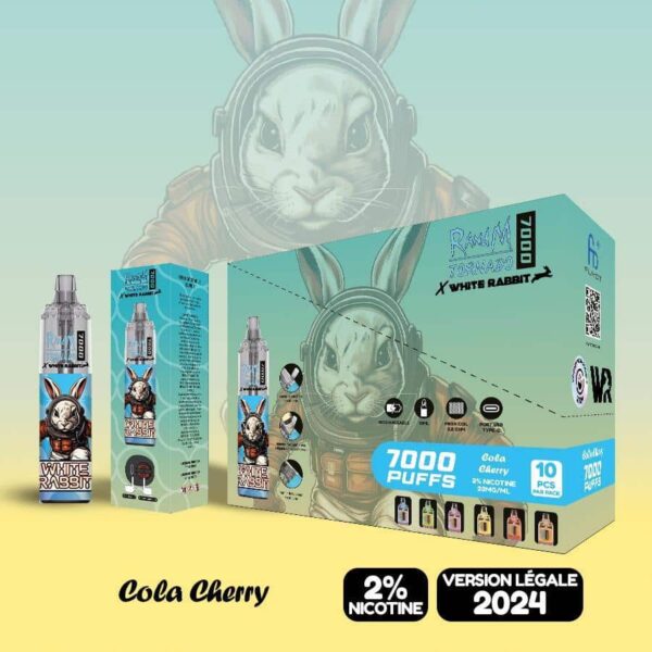 Puffs 7000 White Rabbit Cola Cherry