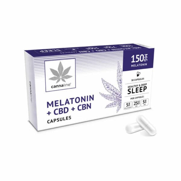 Capsules CBD CBN Mélatonine Cannaline