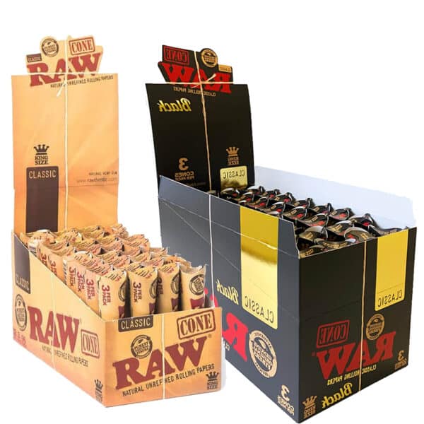 Boite RAW Cônes Kingsize Pré-Roulés x32