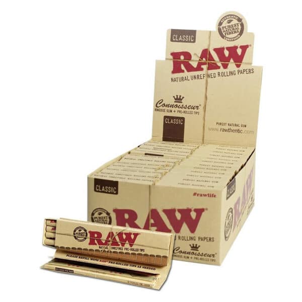 Boite RAW Kingsize avec Cartons Pré-roulés x24 Classic