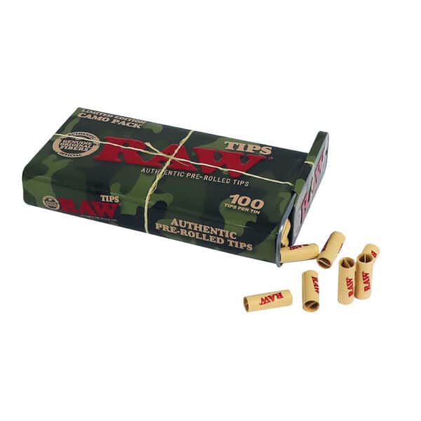 Cartons Pré-Roulés RAW Tin Case camo